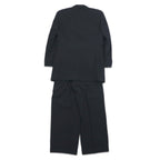 GIANNI VERSACE Made in Italy Oversized 3B Suit Set M Black Wool Medusa All-over Lining Wide Slacks COUTURE