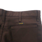 Wrangler Rancher Pants Bootcut 34 Brown Polyester Center Press 82BN Made in Mexico