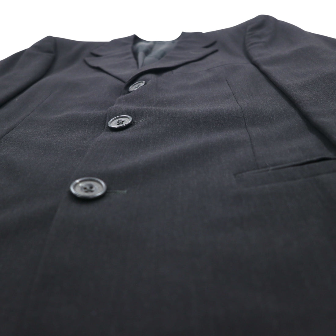 GIANNI VERSACE Made in Italy Oversized 3B Suit Set M Black Wool Medusa All-over Lining Wide Slacks COUTURE