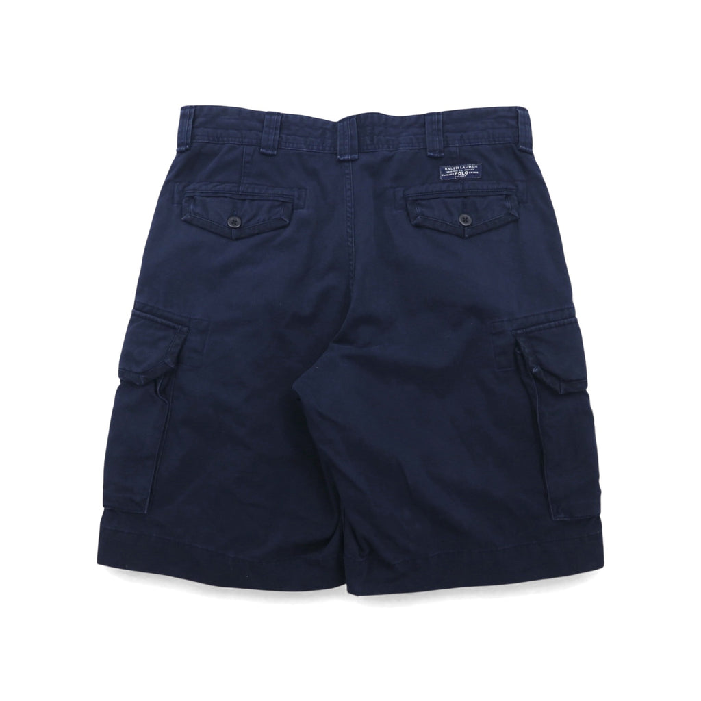 Polo by Ralph Lauren 90年代 ポロチノ バギー ショート カーゴパンツ ハーフパンツ L ネイビー 膝下丈