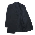 GIANNI VERSACE Made in Italy Oversized 3B Suit Set M Black Wool Medusa All-over Lining Wide Slacks COUTURE