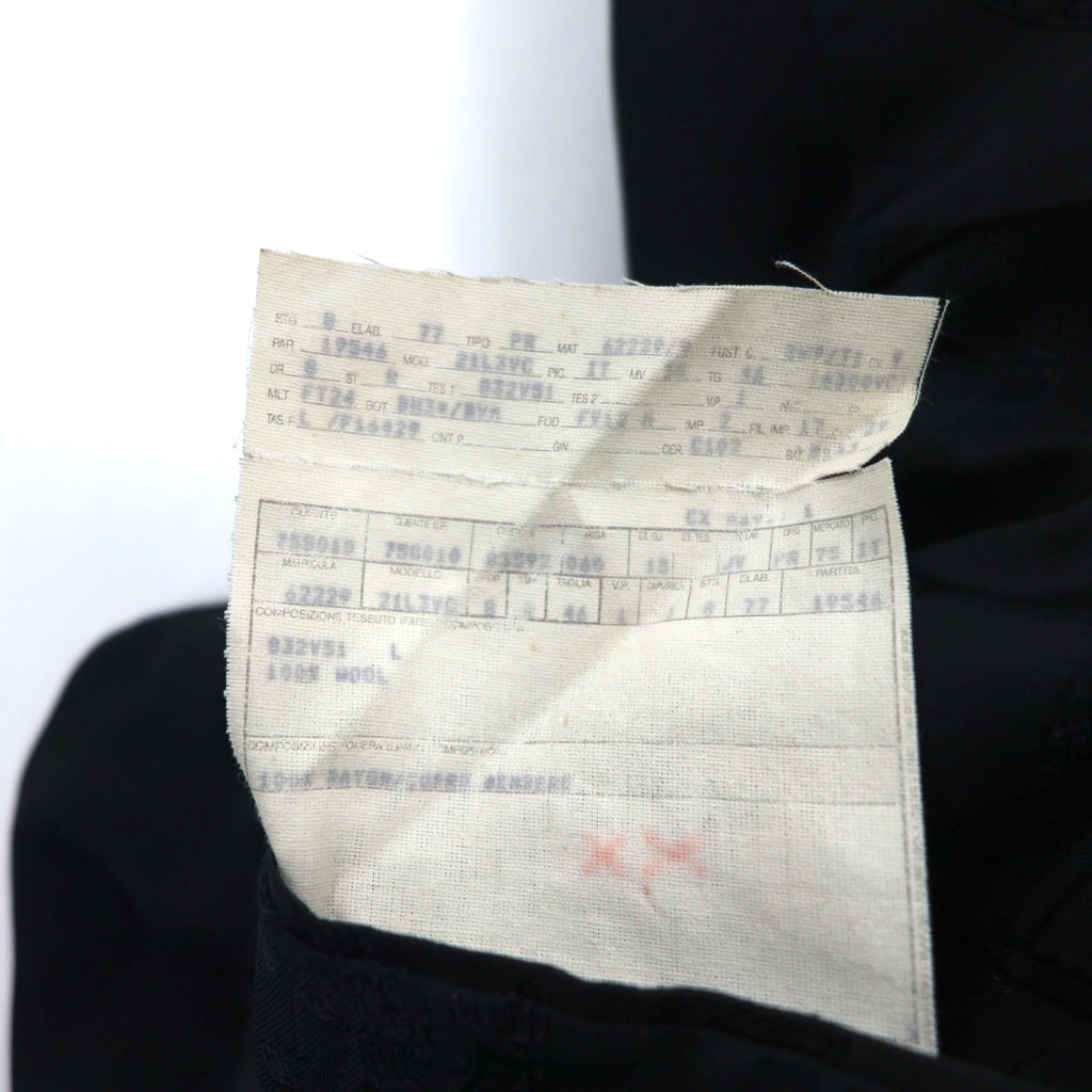 GIANNI VERSACE Made in Italy Oversized 3B Suit Set M Black Wool Medusa All-over Lining Wide Slacks COUTURE
