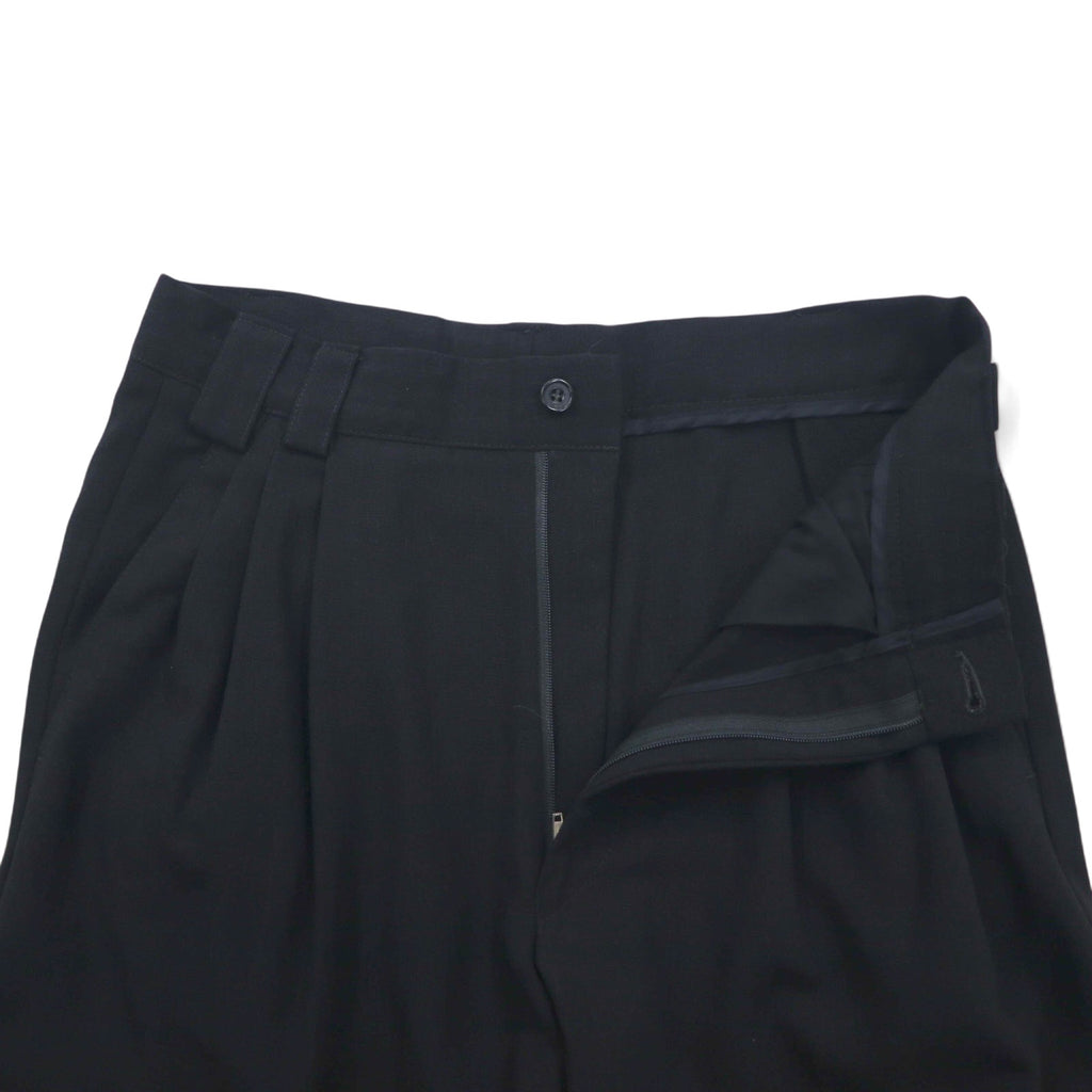 GIANNI VERSACE Made in Italy Oversized 3B Suit Set M Black Wool Medusa All-over Lining Wide Slacks COUTURE