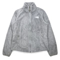 THE NORTH FACE Full Zip Fleece Jacket M Gray Polyester Logo Embroidery US Standard
