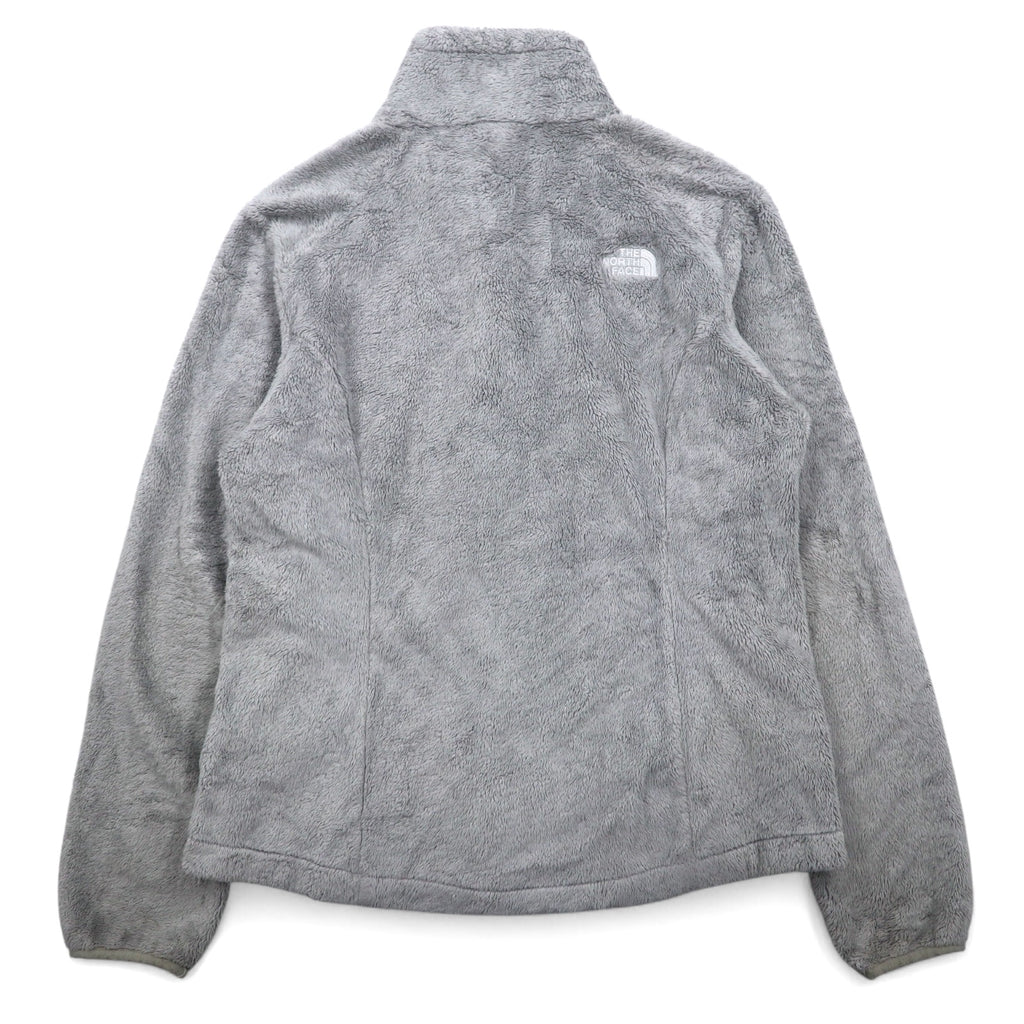 THE NORTH FACE Full Zip Fleece Jacket M Gray Polyester Logo Embroidery US Standard