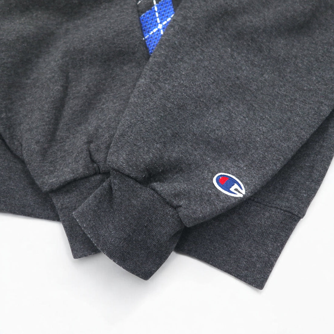 Champion College Print Sweatshirt, Medium, Grey, Fleece Lining, LAKE STATE Anchor Arch Logo, Made in Honduras