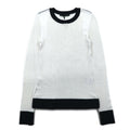 rag &amp; bone / JEAN Mesh Long Sleeve T-Shirt Long T XS White Cotton Rayon
