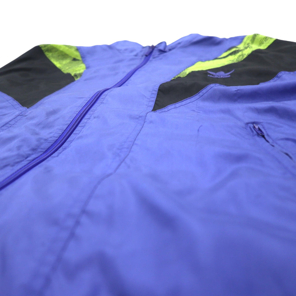 Adidas 90s Nylon Track Jacket, Medium, Blue, Embroidered Trefoil Logo, Silver Tag