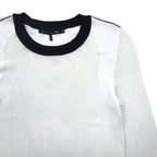 rag &amp; bone / JEAN Mesh Long Sleeve T-Shirt Long T XS White Cotton Rayon