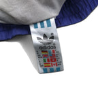 Adidas 90s Nylon Track Jacket, Medium, Blue, Embroidered Trefoil Logo, Silver Tag