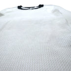 rag &amp; bone / JEAN Mesh Long Sleeve T-Shirt Long T XS White Cotton Rayon