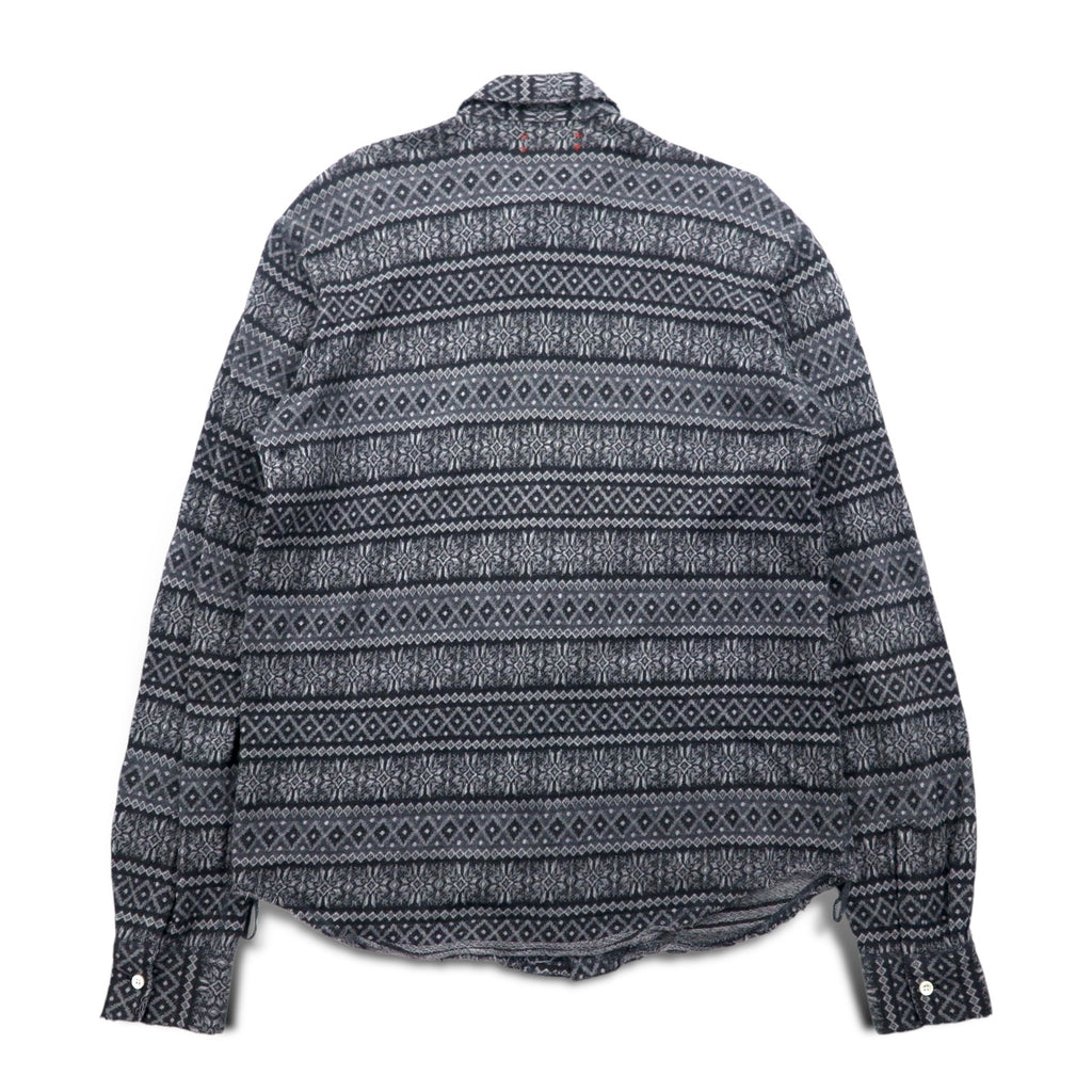 CASH CA Cut-off Shirt, Medium, Gray, All-over Pattern, Nordic, CAW11-SH0011, Made in Japan