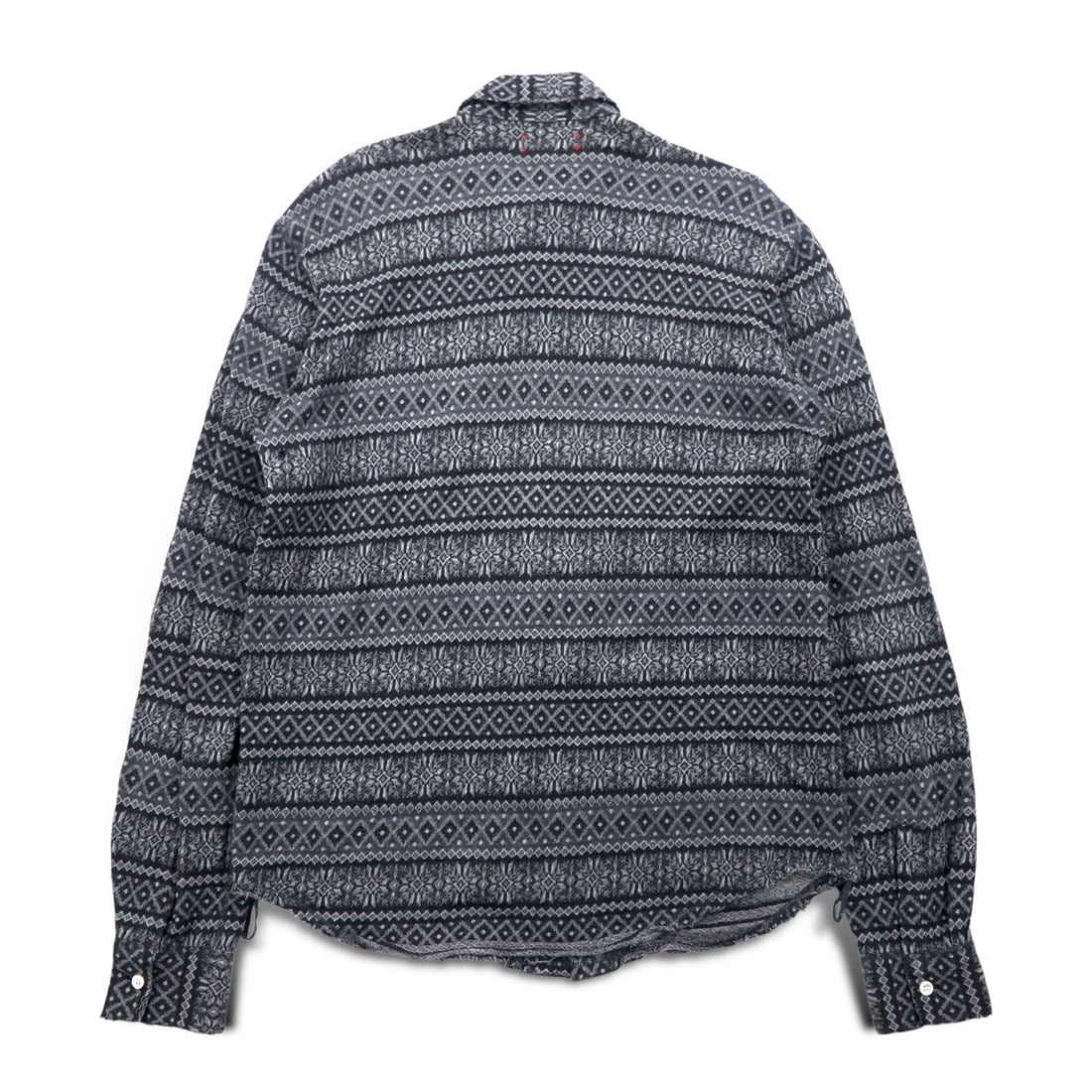 CASH CA Cut-off Shirt, Medium, Gray, All-over Pattern, Nordic, CAW11-SH0011, Made in Japan