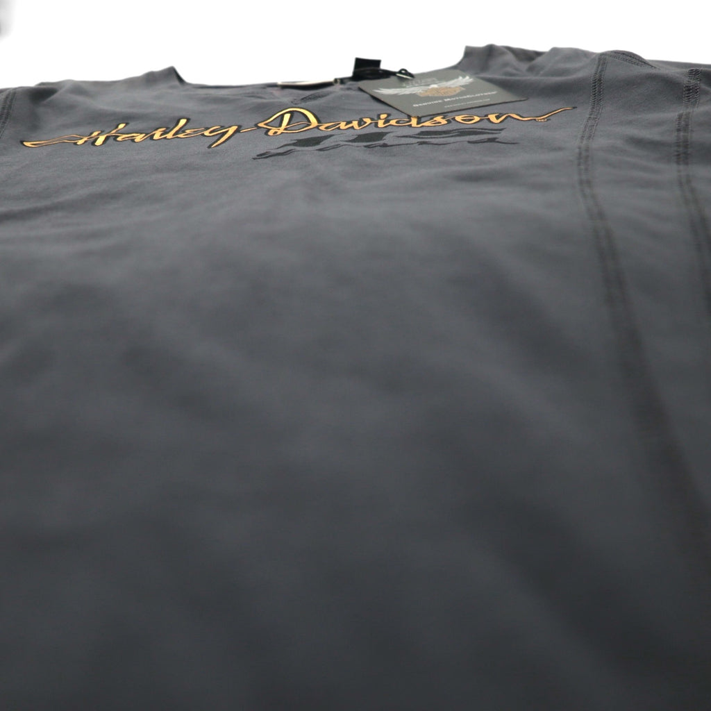 HARLEY DAVIDSON Logo Print T-shirt M Gray Cotton 115th Anniversary Model Unused Item