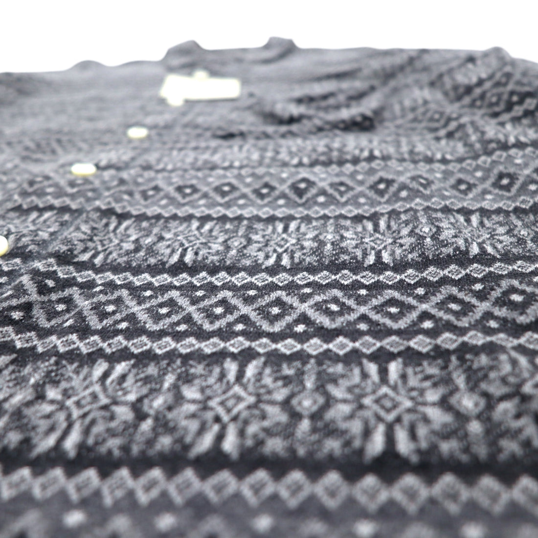 CASH CA Cut-off Shirt, Medium, Gray, All-over Pattern, Nordic, CAW11-SH0011, Made in Japan