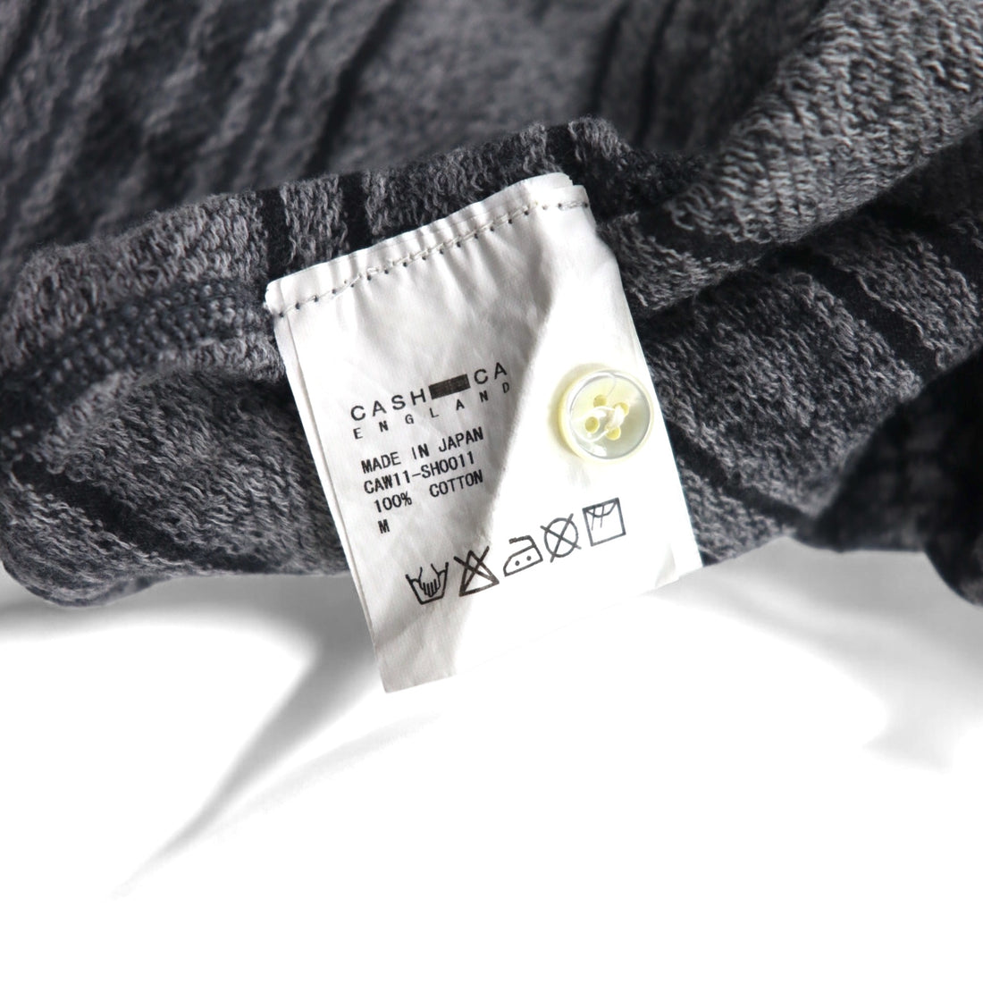CASH CA Cut-off Shirt, Medium, Gray, All-over Pattern, Nordic, CAW11-SH0011, Made in Japan