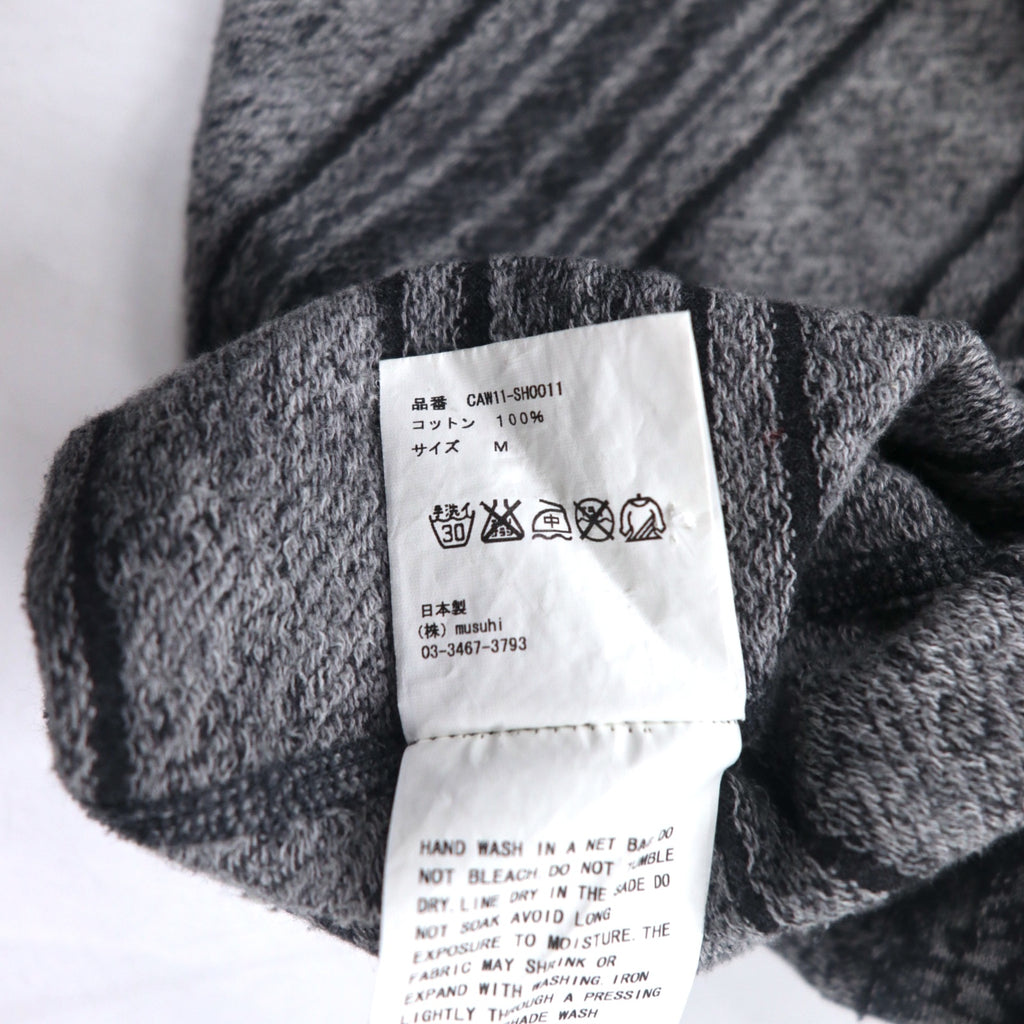 CASH CA Cut-off Shirt, Medium, Gray, All-over Pattern, Nordic, CAW11-SH0011, Made in Japan