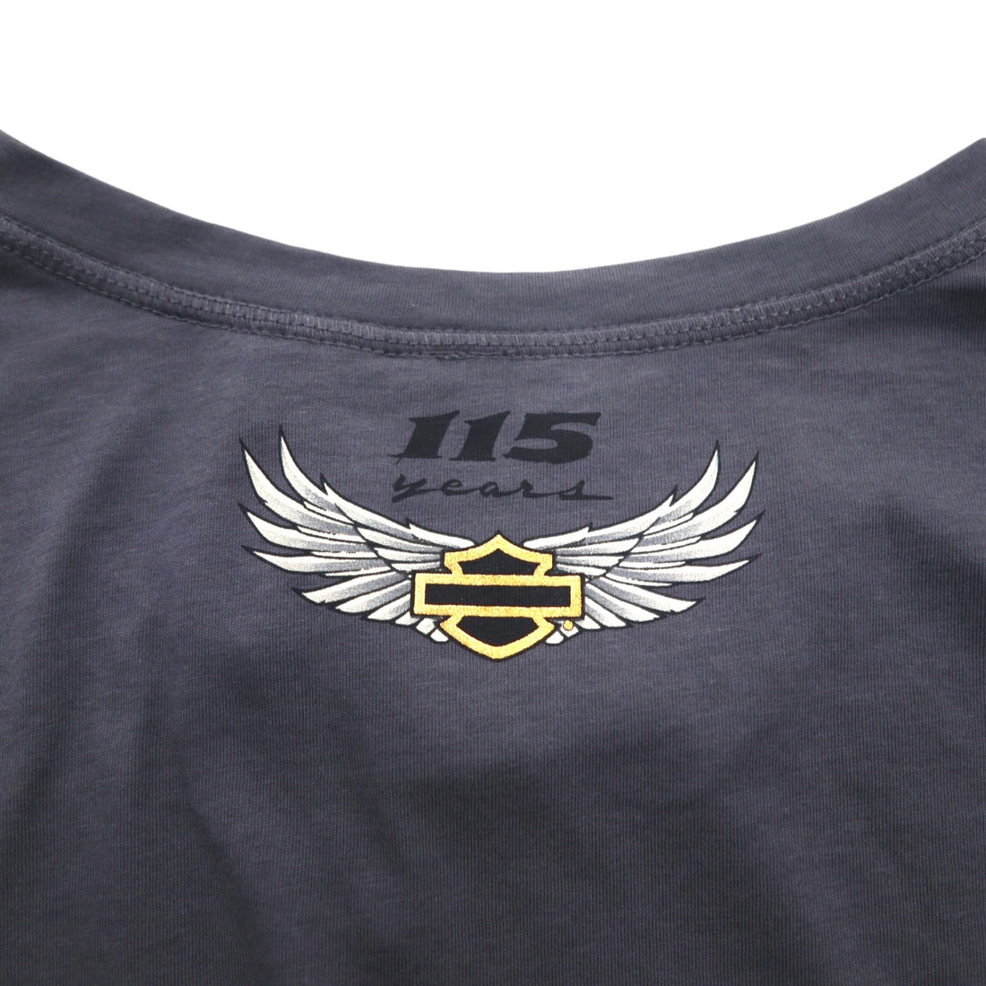 HARLEY DAVIDSON Logo Print T-shirt M Gray Cotton 115th Anniversary Model Unused Item