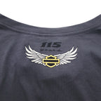 HARLEY DAVIDSON Logo Print T-shirt M Gray Cotton 115th Anniversary Model Unused Item