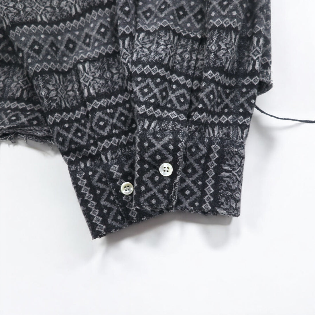 CASH CA Cut-off Shirt, Medium, Gray, All-over Pattern, Nordic, CAW11-SH0011, Made in Japan