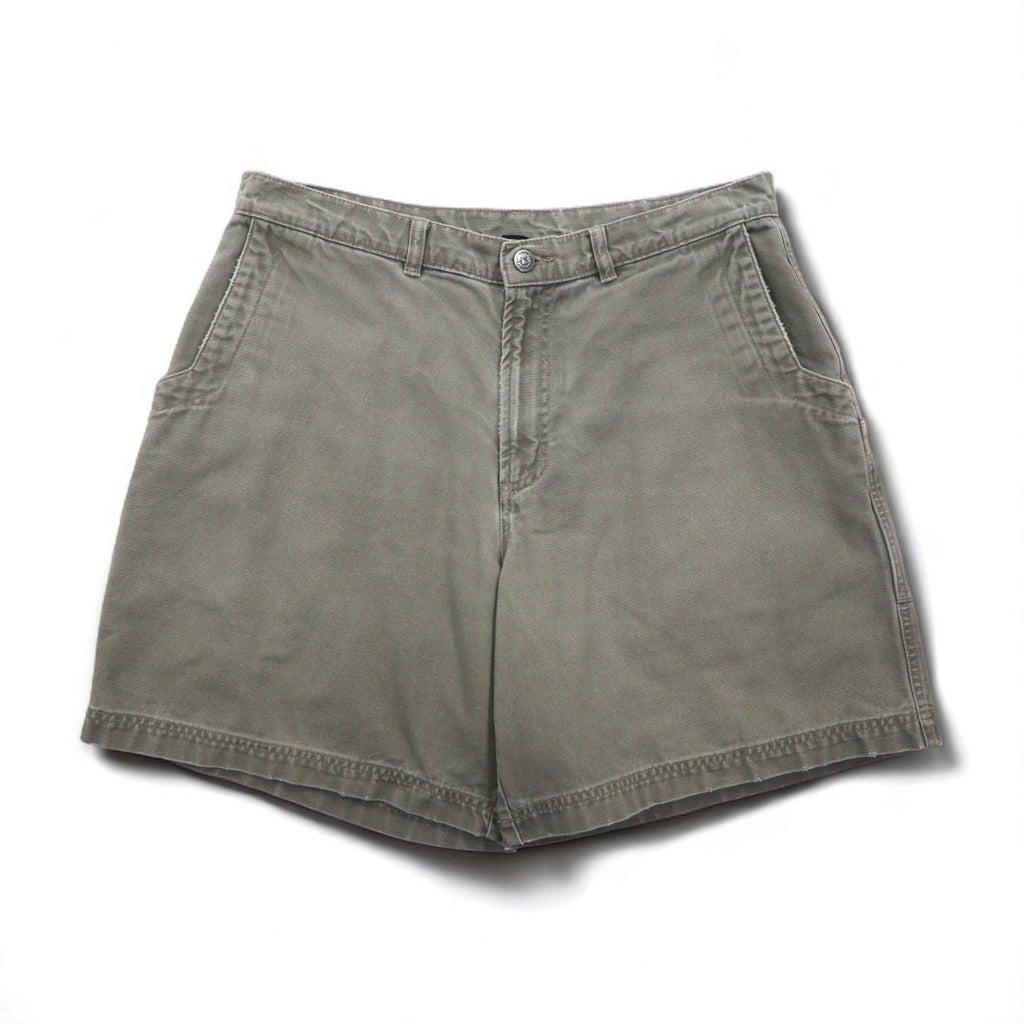 Patagonia 2000s Stand Up Shorts, Duck Fabric, Khaki, Organic Cotton, Size M