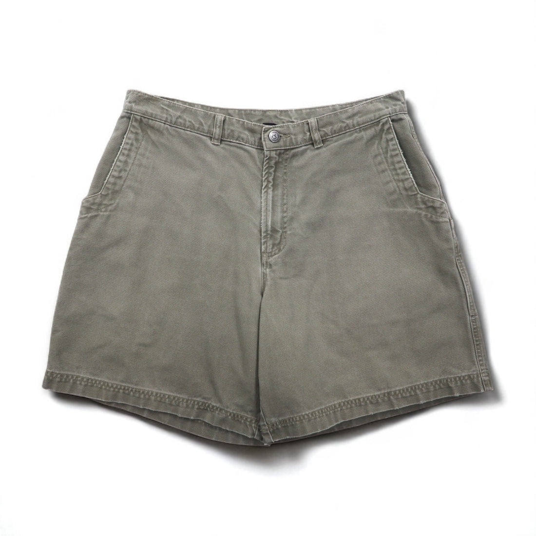 Patagonia 2000s Stand Up Shorts, Duck Fabric, Khaki, Organic Cotton, Size M
