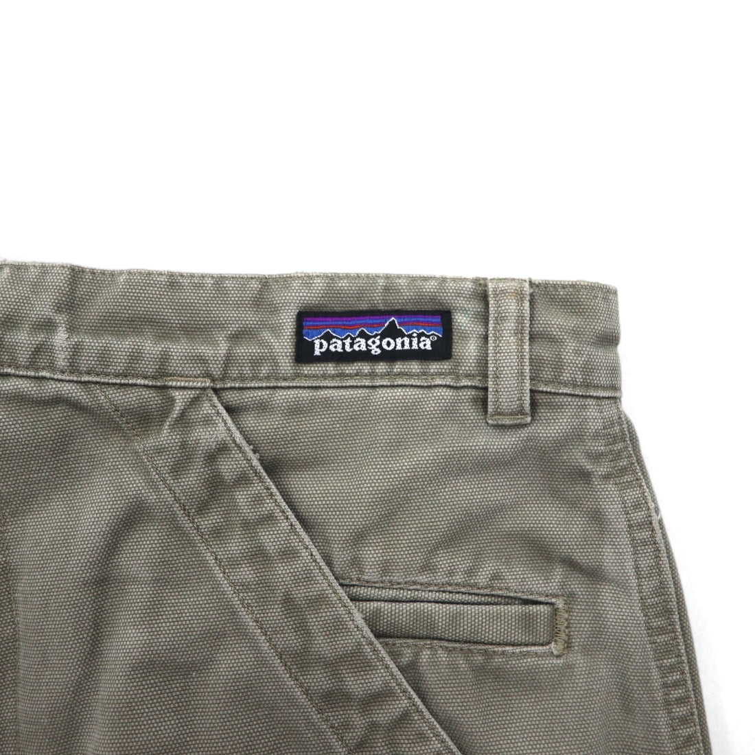 Patagonia 2000s Stand Up Shorts, Duck Fabric, Khaki, Organic Cotton, Size M