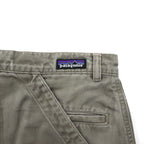 Patagonia 2000s Stand Up Shorts, Duck Fabric, Khaki, Organic Cotton, Size M