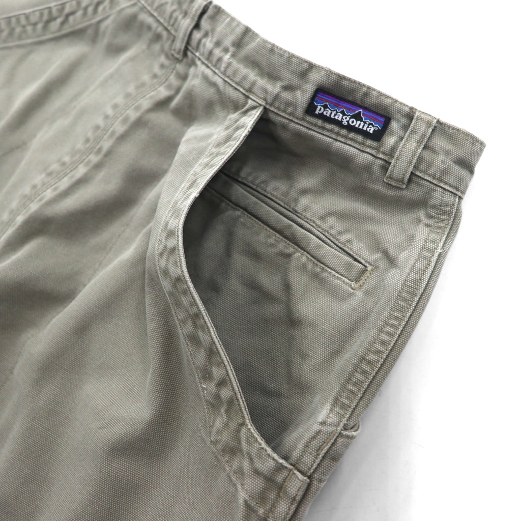 Patagonia 2000s Stand Up Shorts, Duck Fabric, Khaki, Organic Cotton, Size M