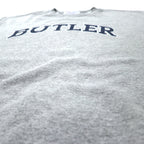 Champion College Print Sweatshirt XL Gray Cotton Brushed Back BUTLER Made in El Salvador