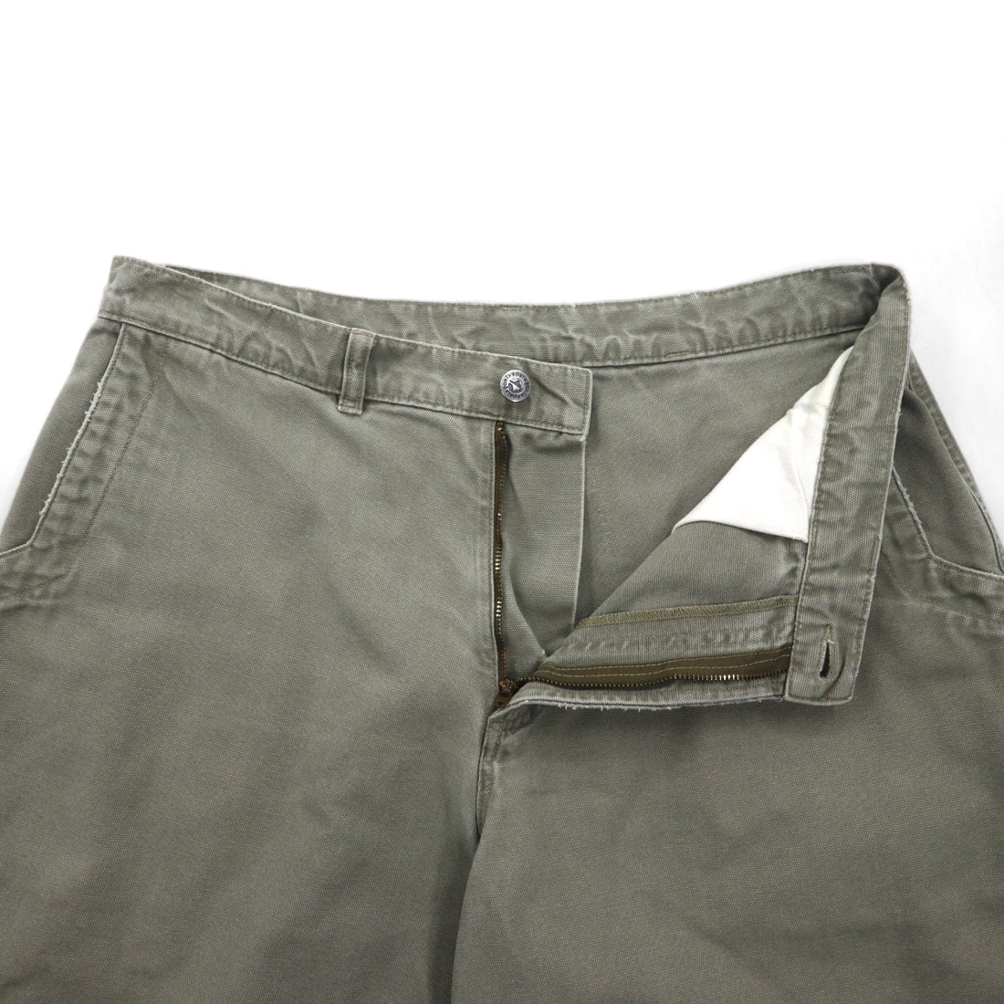 Patagonia 2000s Stand Up Shorts, Duck Fabric, Khaki, Organic Cotton, Size M