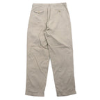 Polo by Ralph Lauren 90s Polo Chino Tuck Wide Chino Pants Size 35 Beige Cotton Made in Singapore