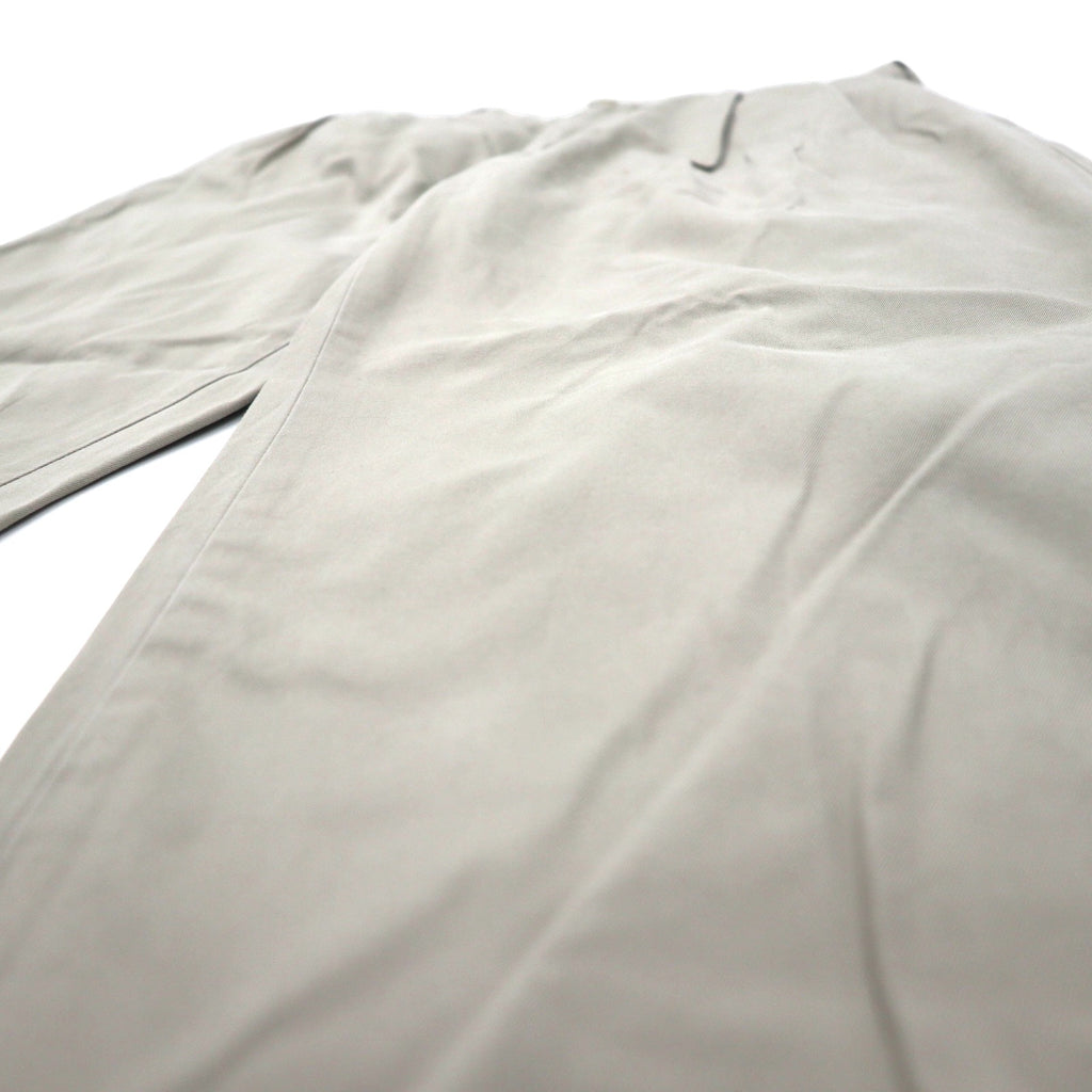 Polo by Ralph Lauren 90s Polo Chino Tuck Wide Chino Pants Size 35 Beige Cotton Made in Singapore