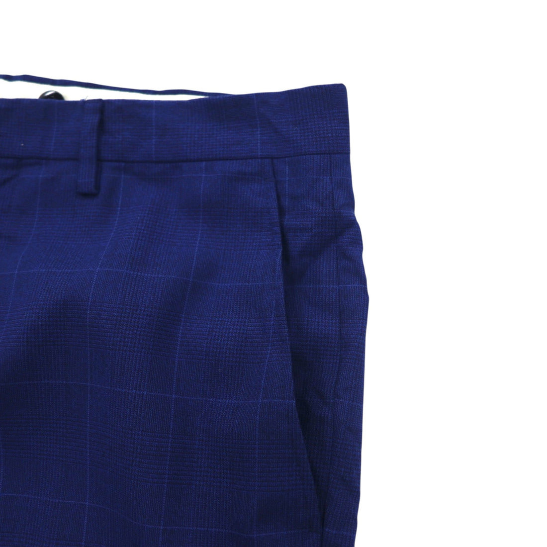 Brooks Brothers Italian Made REGENT Slacks Pants L Blue Check Wool Sheepskin Suspender Buttons