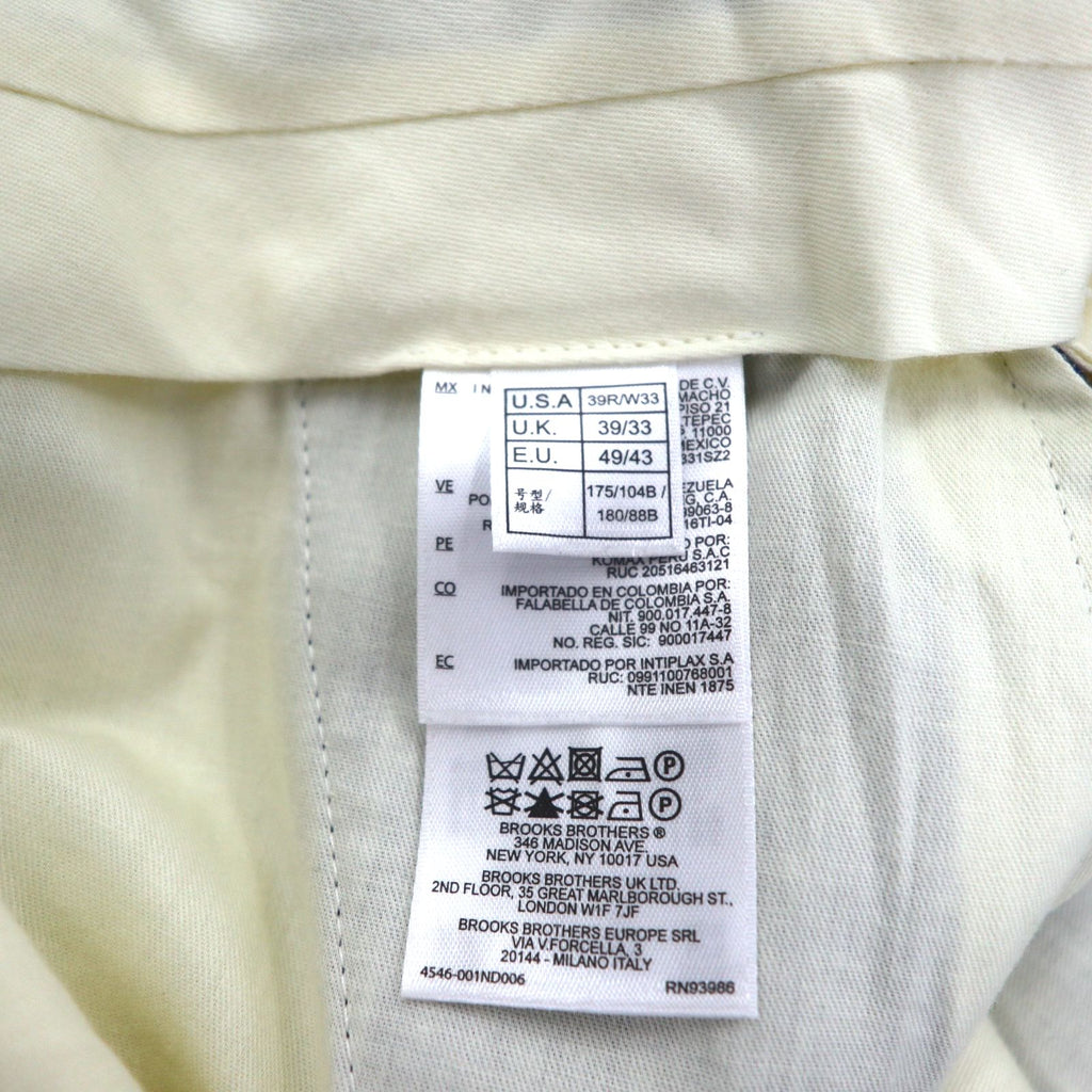 Brooks Brothers Italian Made REGENT Slacks Pants L Blue Check Wool Sheepskin Suspender Buttons