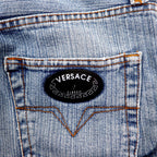 VERSACE CLASSIC V2 デニムパンツ 30 ブルー アイスウォッシュ ボタンフライ
