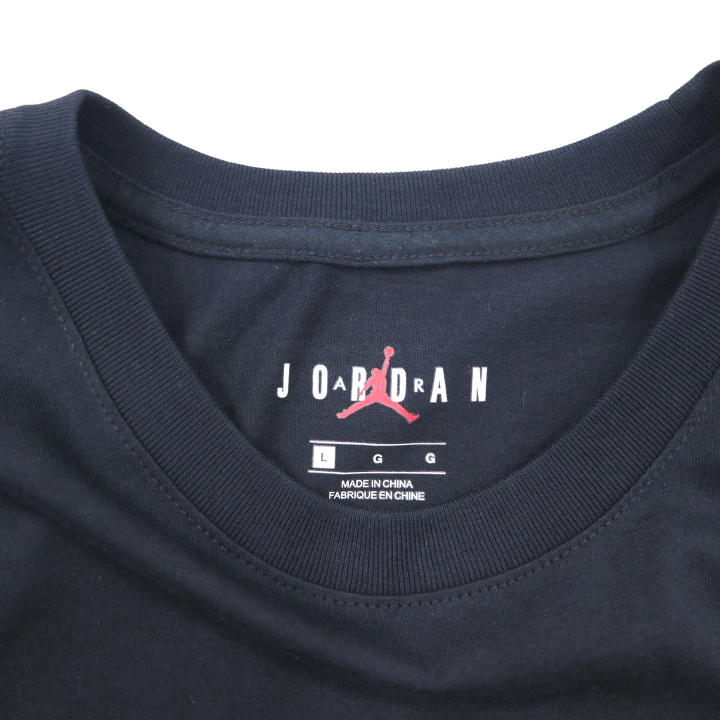 JORDAN BRAND (NIKE) Jordan Print T-Shirt, Size L, Black Cotton, Jumpman (CW0860-010), Unused