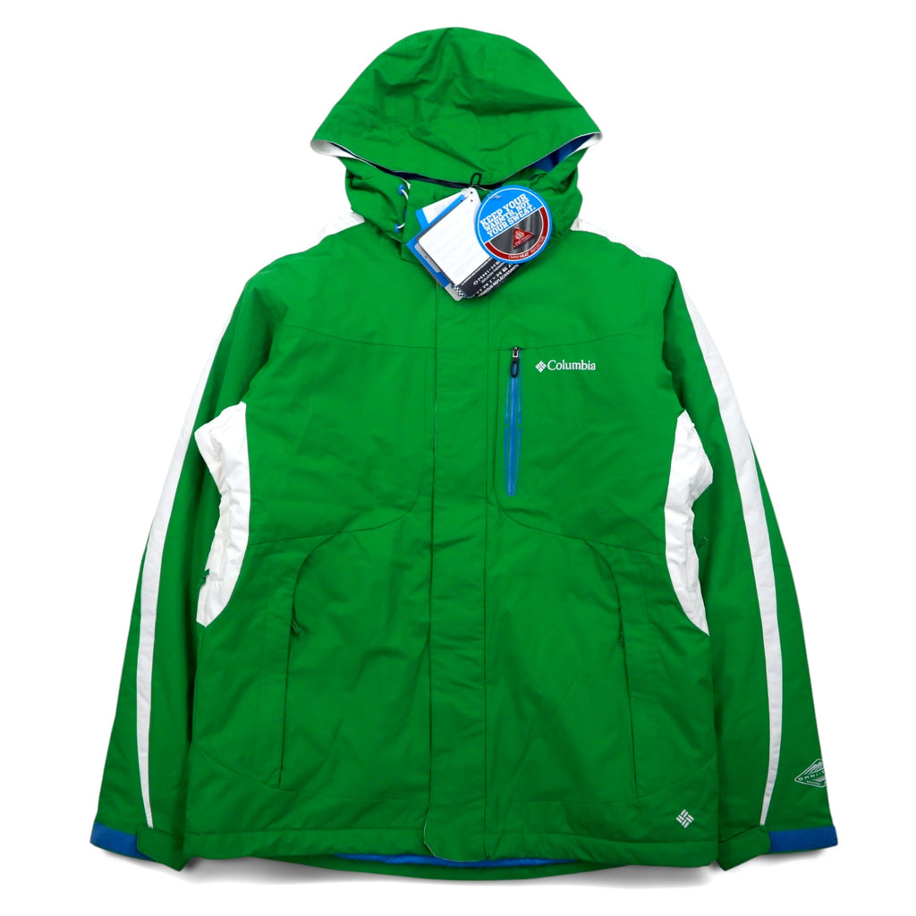 Columbia Omni-HEAT Mountain Parka M Green Omni-Tech Waterproof CUBIST 2.0 JACKET SM4010-010 Unused