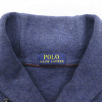 POLO RALPH LAUREN Shawl collar sweatshirt L Navy cotton small pony embroidery