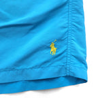 POLO RALPH LAUREN Easy Nylon Swim Shorts, Size L, Blue, Small Pony Embroidery