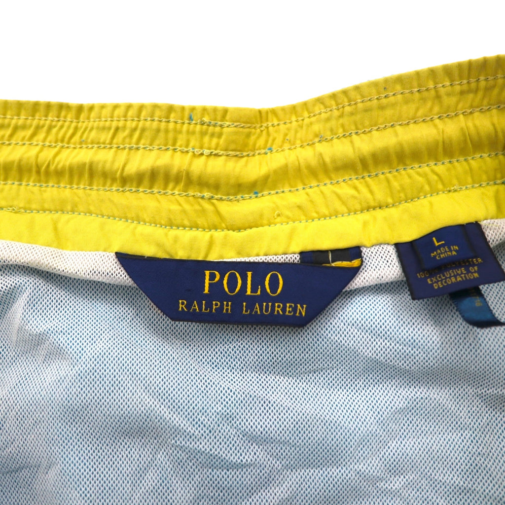POLO RALPH LAUREN Easy Nylon Swim Shorts, Size L, Blue, Small Pony Embroidery