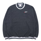 日本然リトテ-古着オンライン-USA製 90年代 JERZEES リブライン ワッフル スウェット L グレー コットン 裏起毛 FFY ワンポイント 刺繍 SUPER SWEATS-USA Made 90's JERZEES Rib Line Waffle Sweatshirt L Gray Cotton brushed lining FFY One Point Embroidery SUPER SWEATS