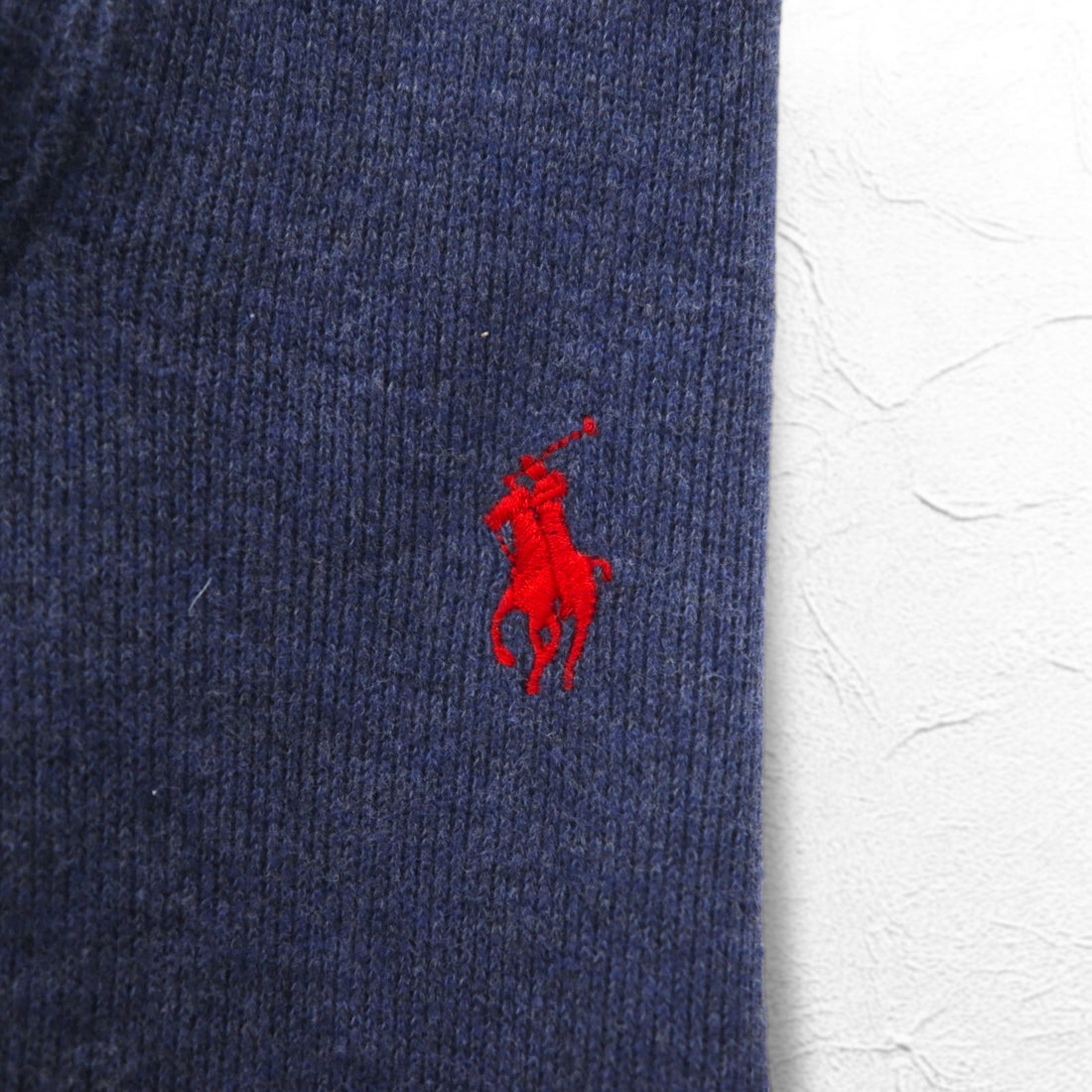 POLO RALPH LAUREN Shawl collar sweatshirt L Navy cotton small pony embroidery