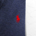 POLO RALPH LAUREN Shawl collar sweatshirt L Navy cotton small pony embroidery