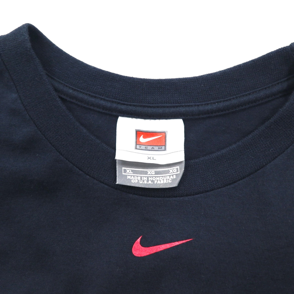 NIKE 2000s TEAM College Print T-Shirt, XL, Black, with Wisconsin Football Center Swoosh