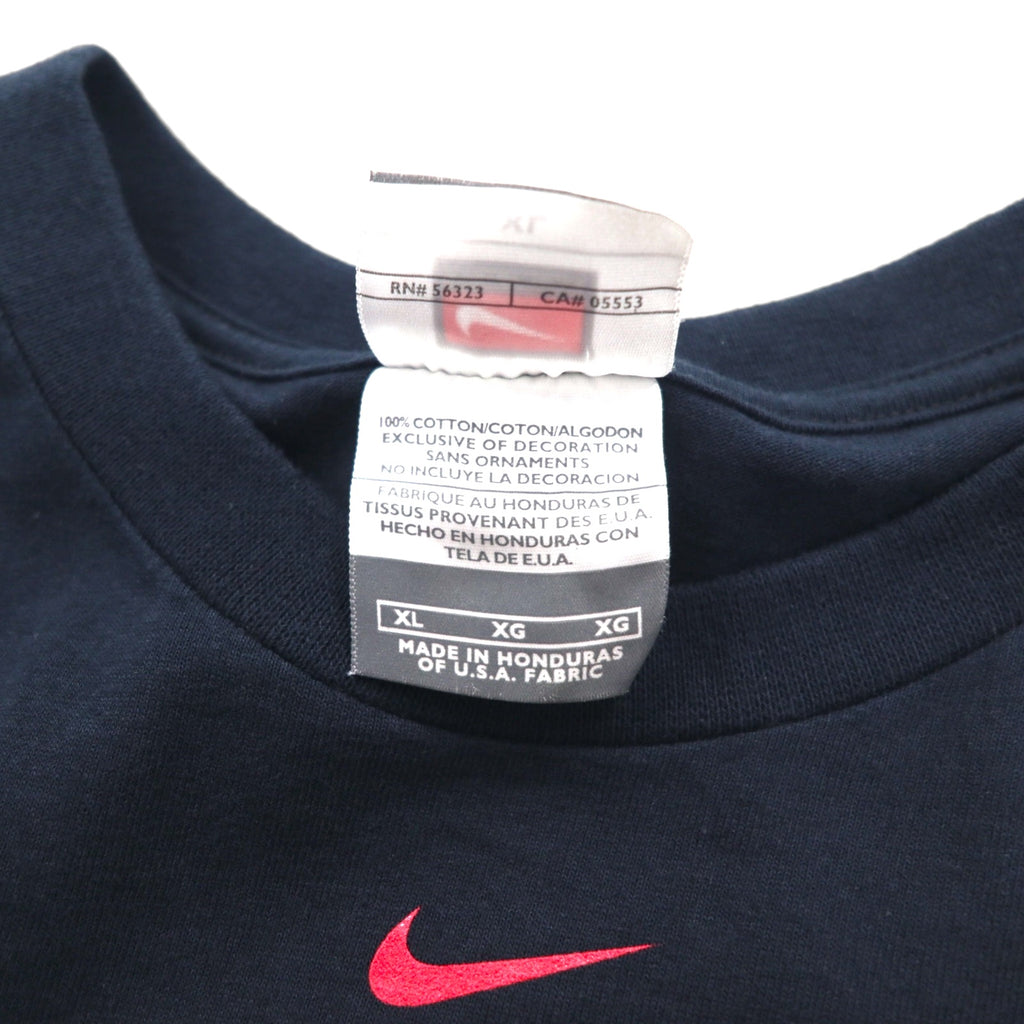 NIKE 2000s TEAM College Print T-Shirt, XL, Black, with Wisconsin Football Center Swoosh