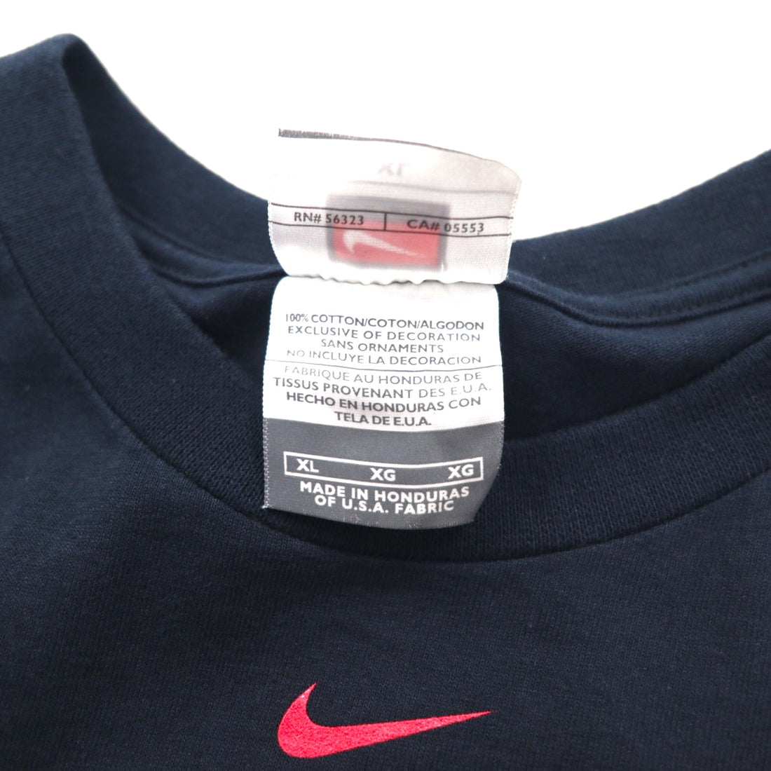 NIKE 2000s TEAM College Print T-Shirt, XL, Black, with Wisconsin Football Center Swoosh