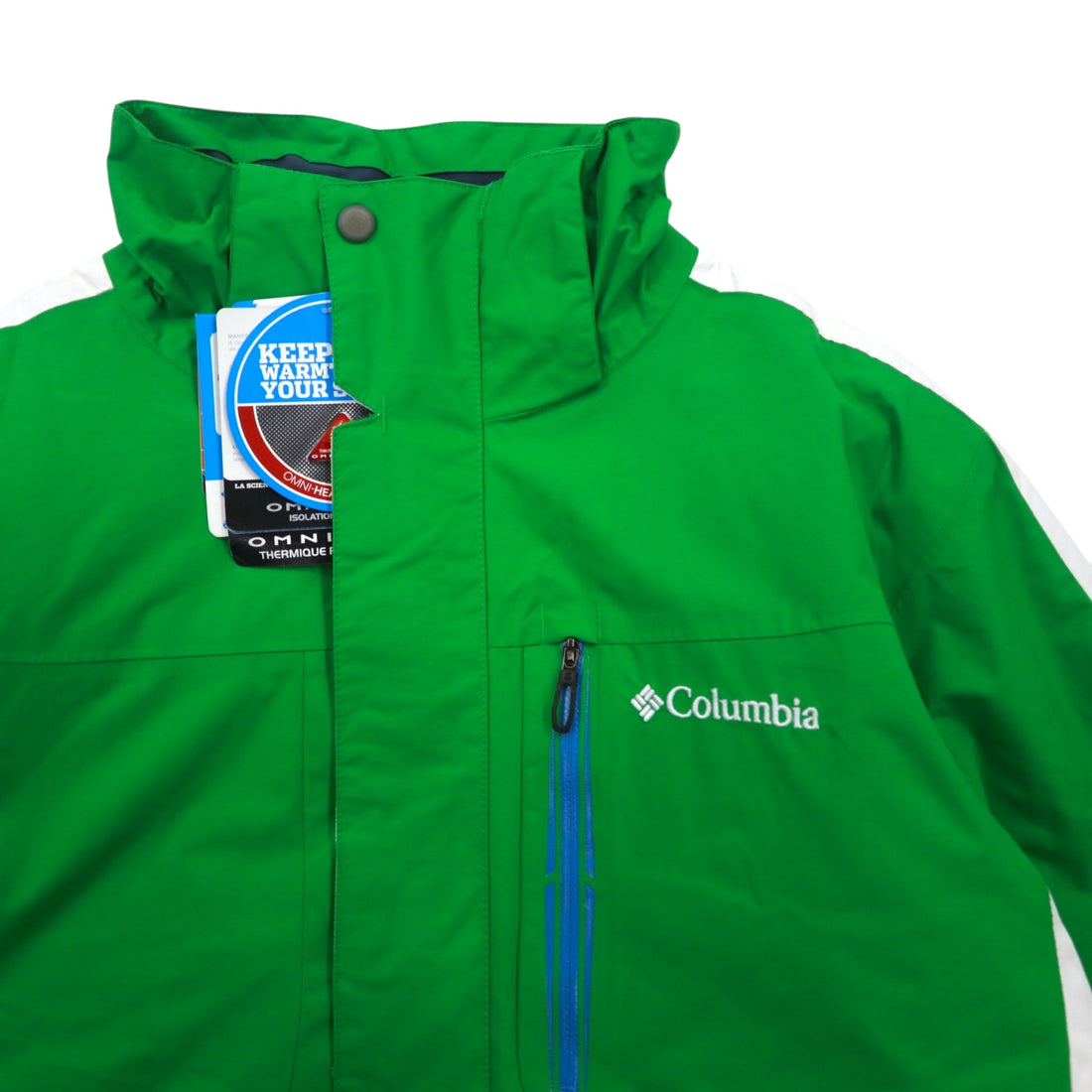 Columbia Omni-HEAT Mountain Parka M Green Omni-Tech Waterproof CUBIST 2.0 JACKET SM4010-010 Unused