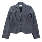 Calvin Klein 2B Tailored Jacket S Silver Monogram All-over Print Polyester