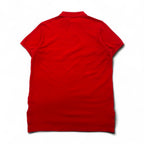 POLO RALPH LAUREN polo shirt, size L, red, cotton, pique, P logo patch, custom fit, unused